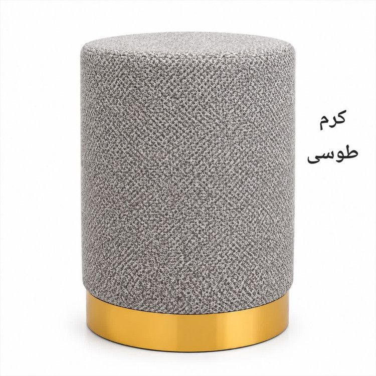 پاف استوانه ای مخملی کبریتی